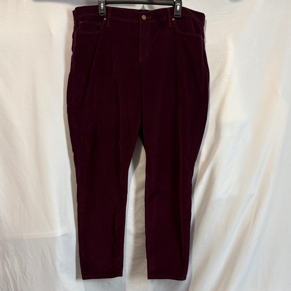 Elegant Women's Dark Red Corduroy Pants